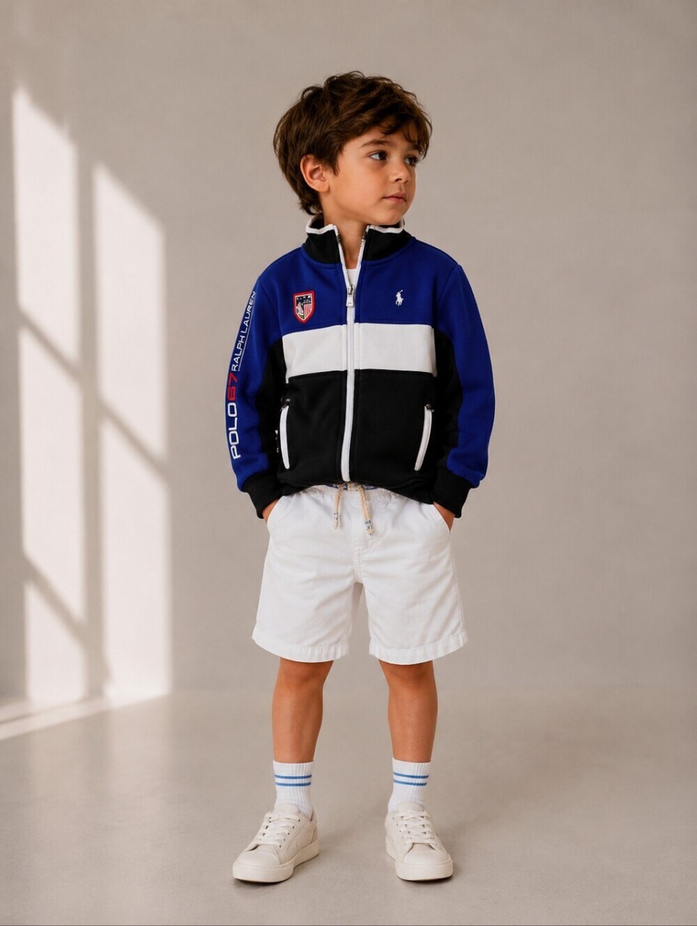 Polo Ralph Lauren Polo67 Racing Track Jacket Blue 4T Preppy Old Money